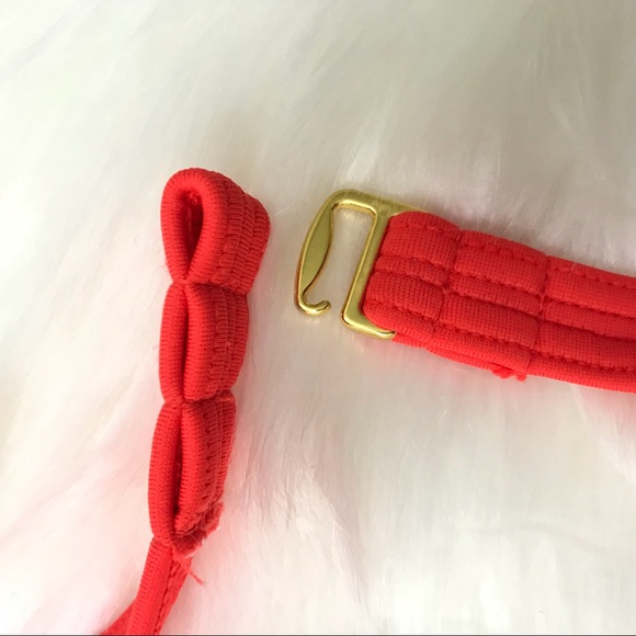 Victoria Secret Bandeau Top Red Bikini Halter Swim - Picture 6 of 8